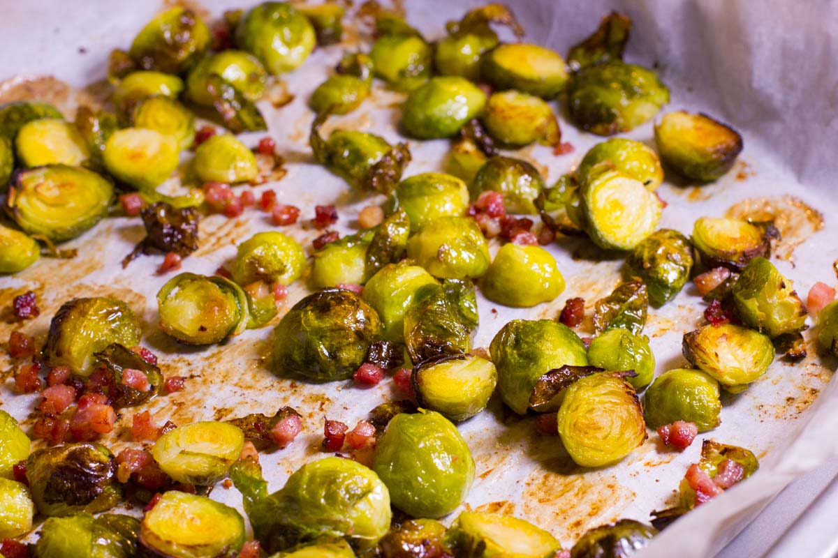 Roasted Brussels Sprouts with Bacon and Maple Syrup Culaccino Kitchen